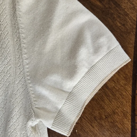 NWT-BEN SHERMAN Off-White Polo Shirt. Size M - Picture 5 of 11